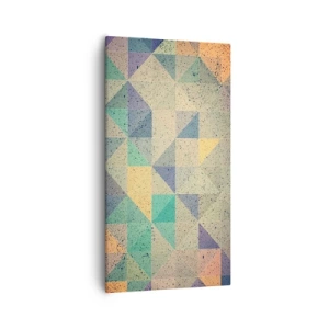 Quadro em tela - República dos triângulos - 55x100 cm