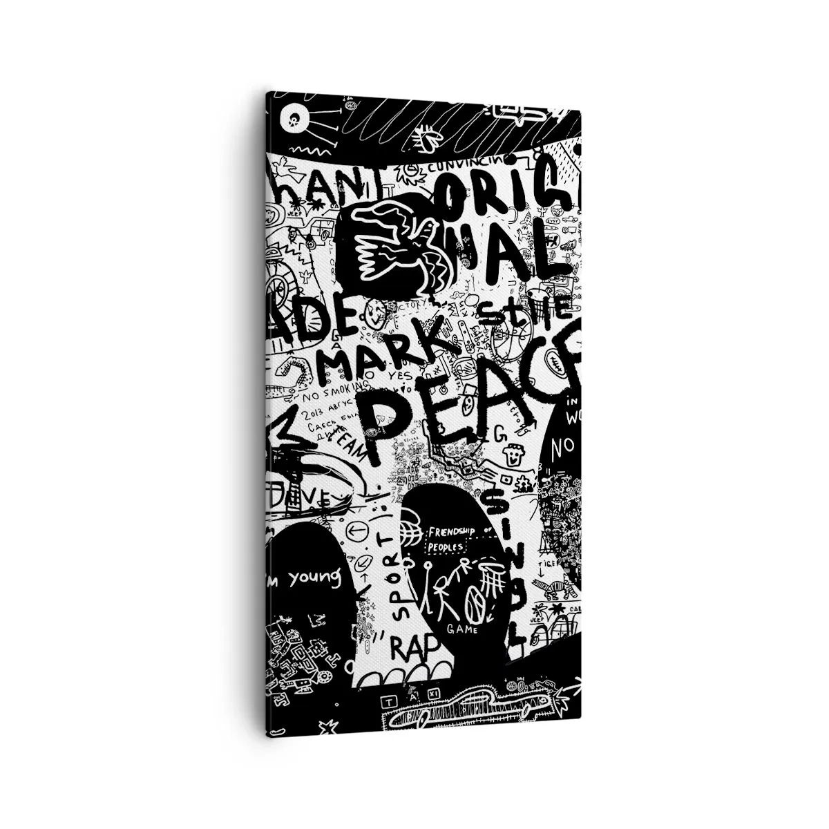 Quadro em tela - O rico mundo das ruas - 55x100 cm