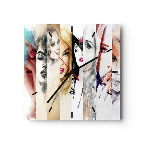 Relógio de parede - Relógio em vidro - Sempre VOCÊ - 40x40 cm