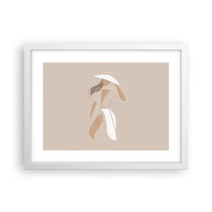 Pôster em moldura branca - A moda é diversão - 40x30 cm