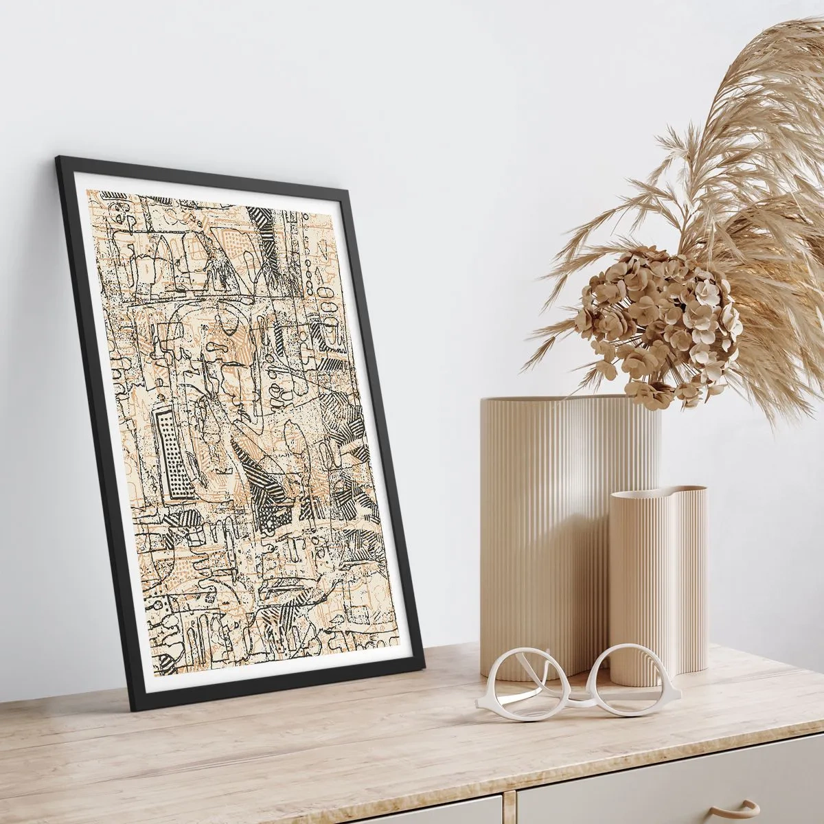 Pôster com moldura preta - À espera de ser decifrado - 30x40 cm