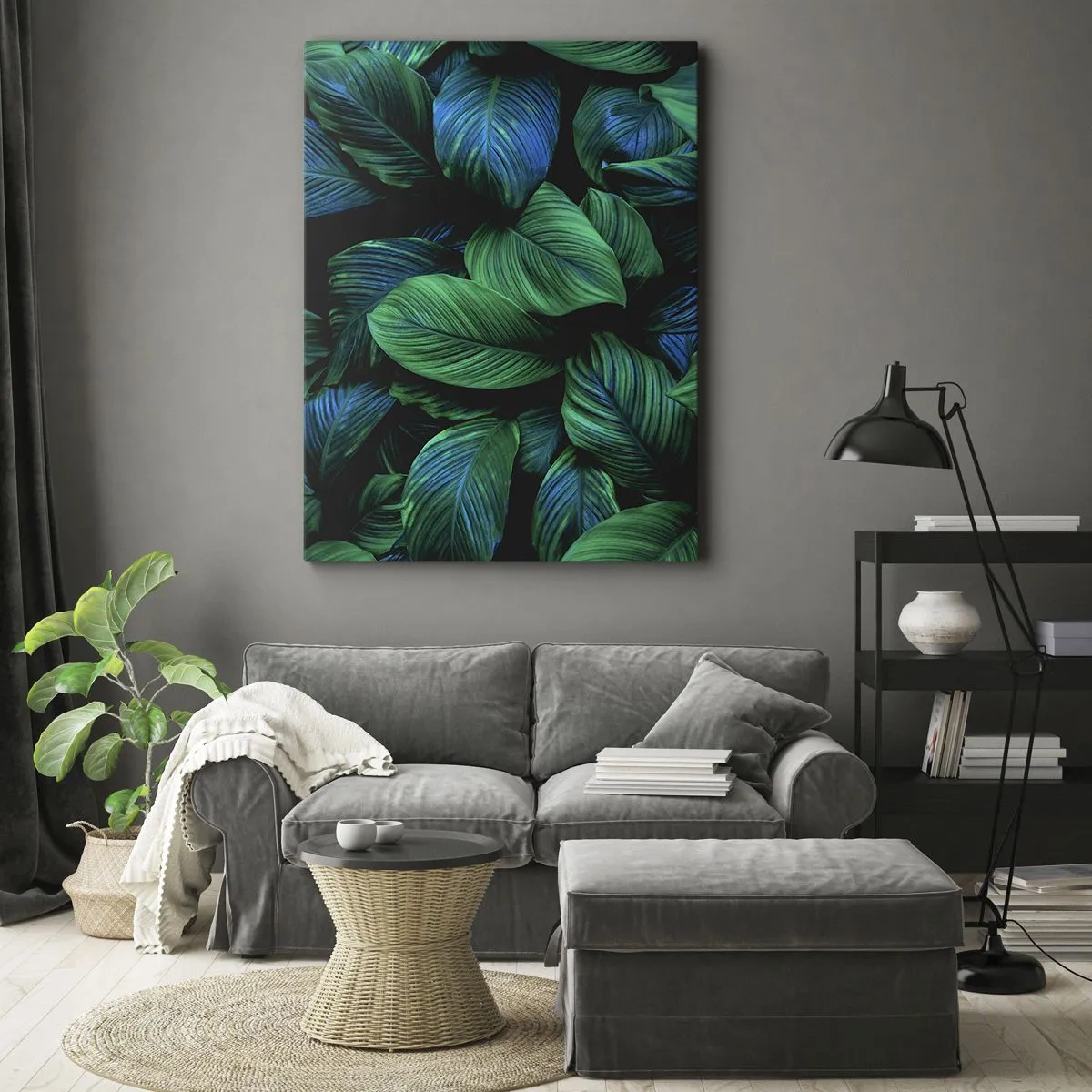 Quadro em tela - Na multidão verde - 50x70 cm