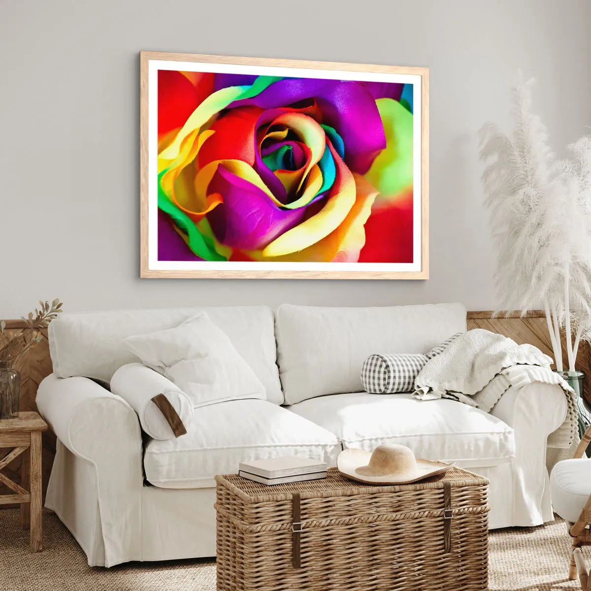 Pôster com moldura de carvalho claro - É impossível - 50x40 cm