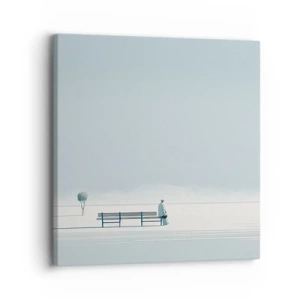 Quadro em tela - Sim, estou esperando. - 30x30 cm