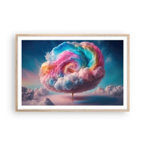 Pôster com moldura de carvalho claro - O sonho de um parque de diversões - 91x61 cm
