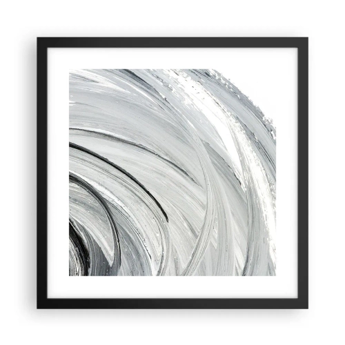 Pôster com moldura preta - Composição orbital - 40x40 cm