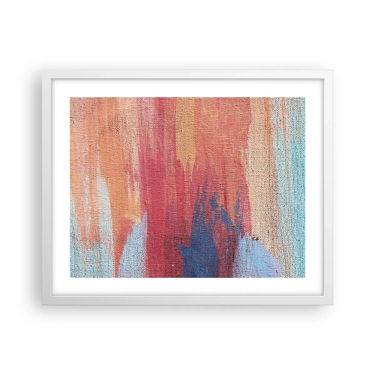 Pôster em moldura branca - Flutuar pelo arco-íris - 50x40 cm