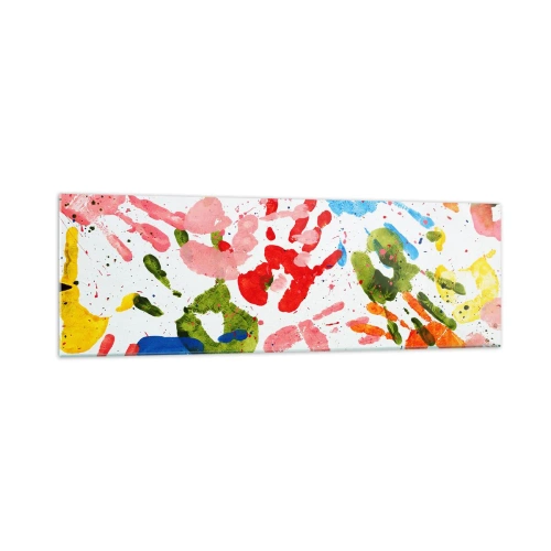 Quadro em vidro - Siga os passos - 160x50 cm