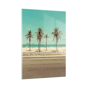 Quadro em vidro - Em guarda da praia - 50x70 cm