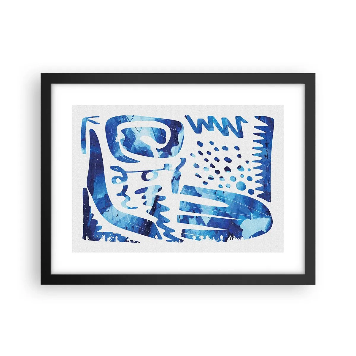 Pôster com moldura preta - Voltar às raízes - 40x30 cm