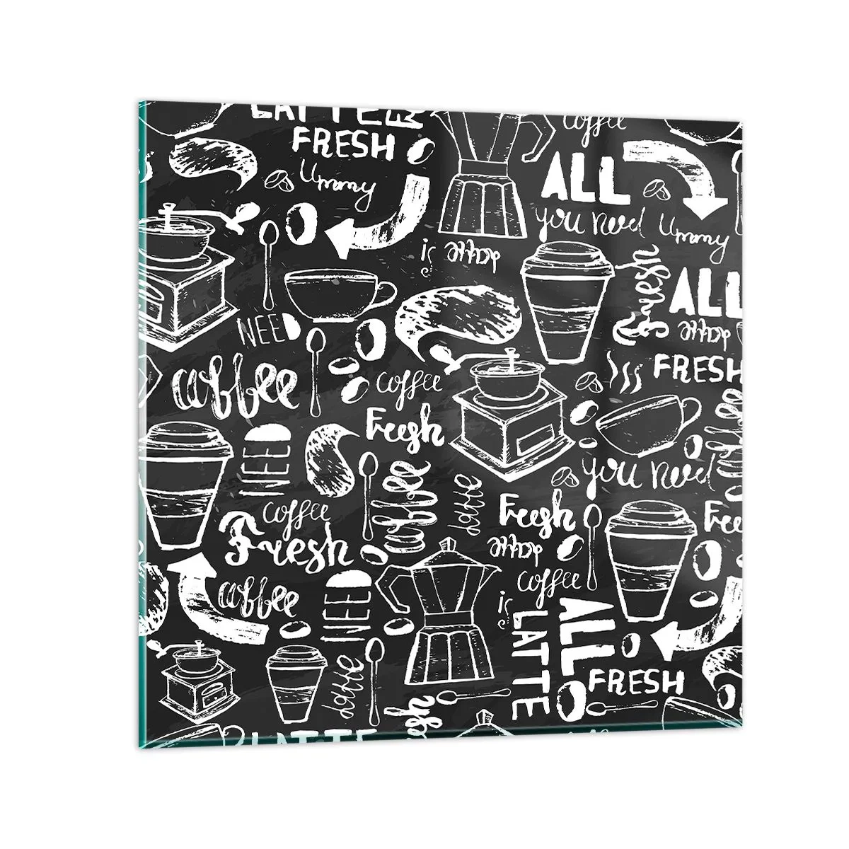 Quadro em vidro - Tudo o que precisa é... - 50x50 cm