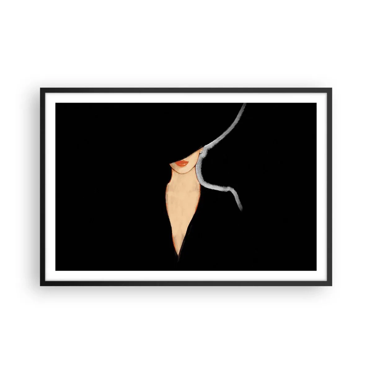 Pôster com moldura preta - Elegância e estilo - 91x61 cm