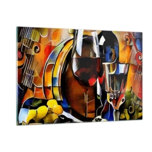 Quadro em vidro - E o mundo ganha cor - 120x80 cm