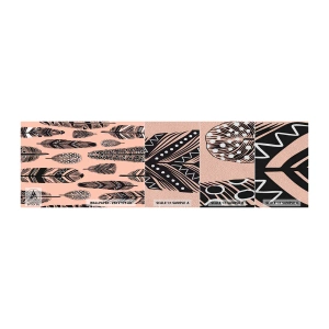 Amostra de papel de parede Premium Sand - Colecção Indiana - Abstração, Penas, Boho - 100x30 cm