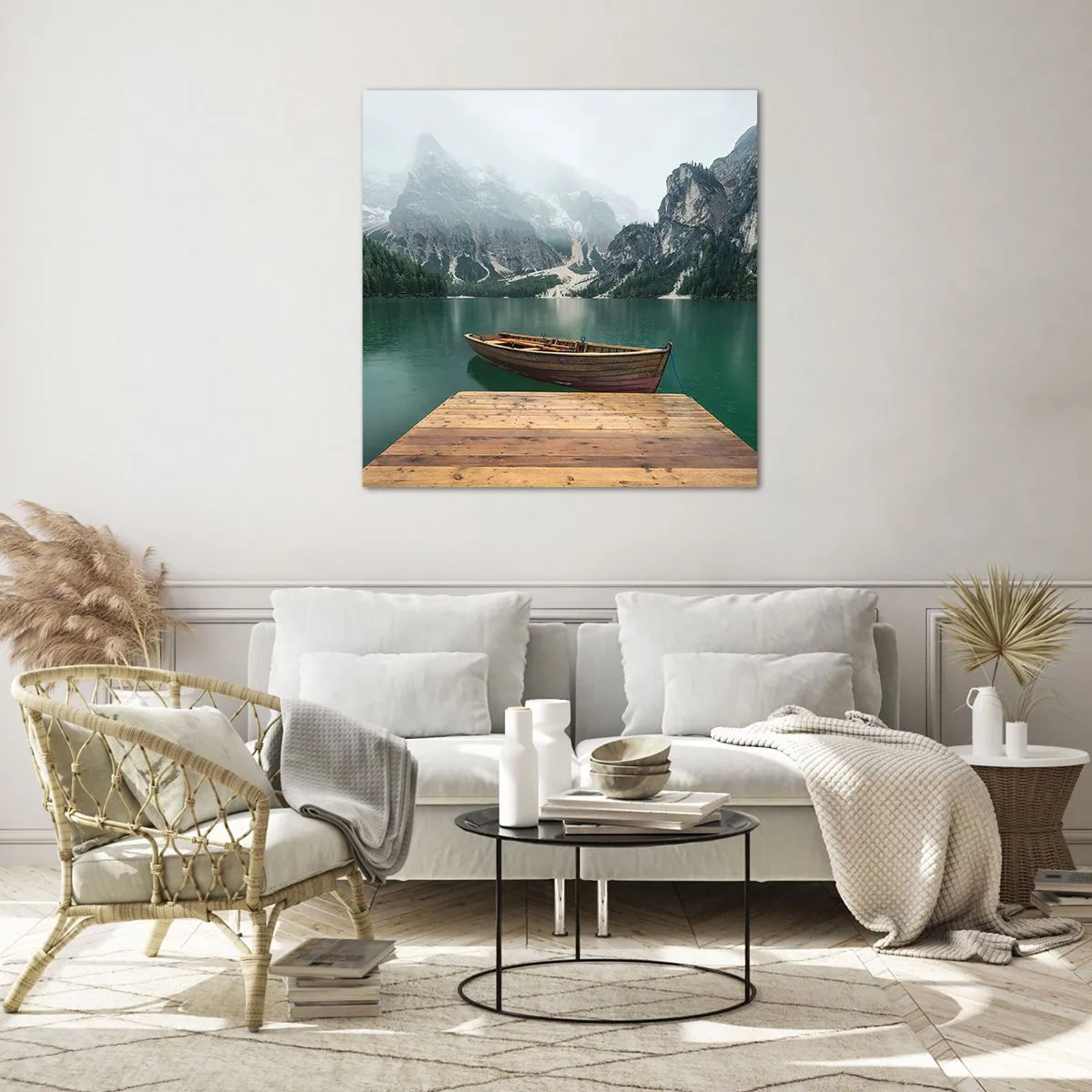 Quadro em vidro - Rochas orgulhosas  - 40x40 cm