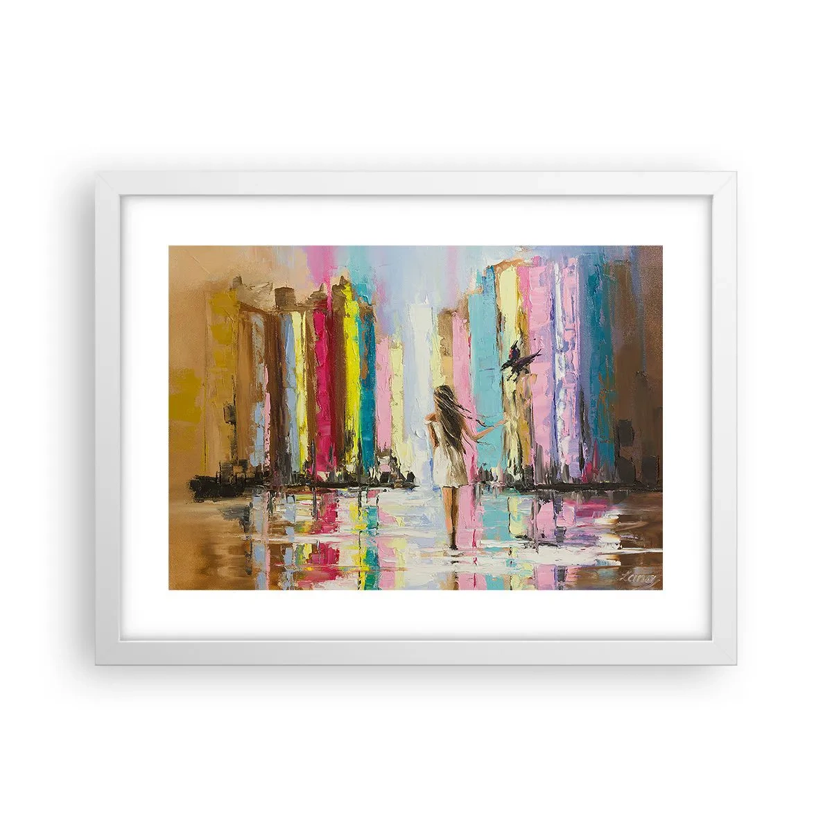 Pôster em moldura branca - Segue-me - 40x30 cm