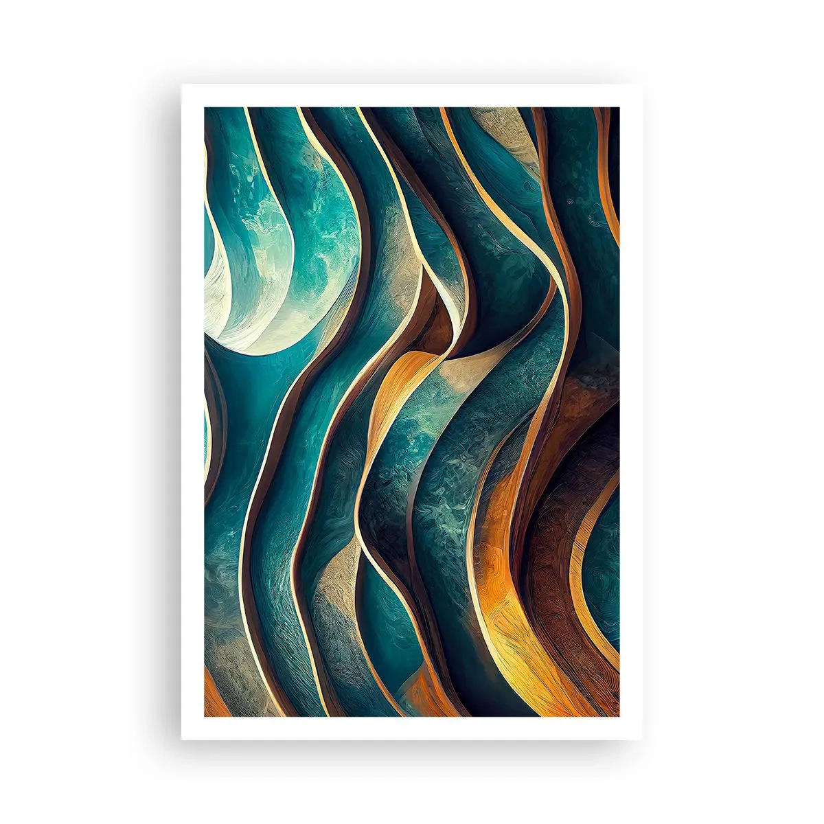 Pôster - Meandros de azul - 70x100 cm