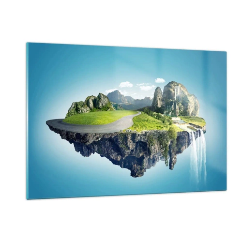 Quadro em vidro - Ilha fantástica - 120x80 cm