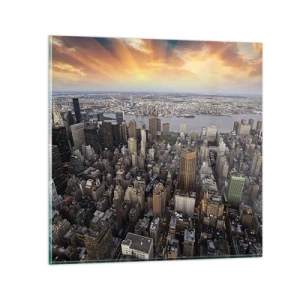 Quadro em vidro - O coração pulsante do nosso tempo - 70x70 cm