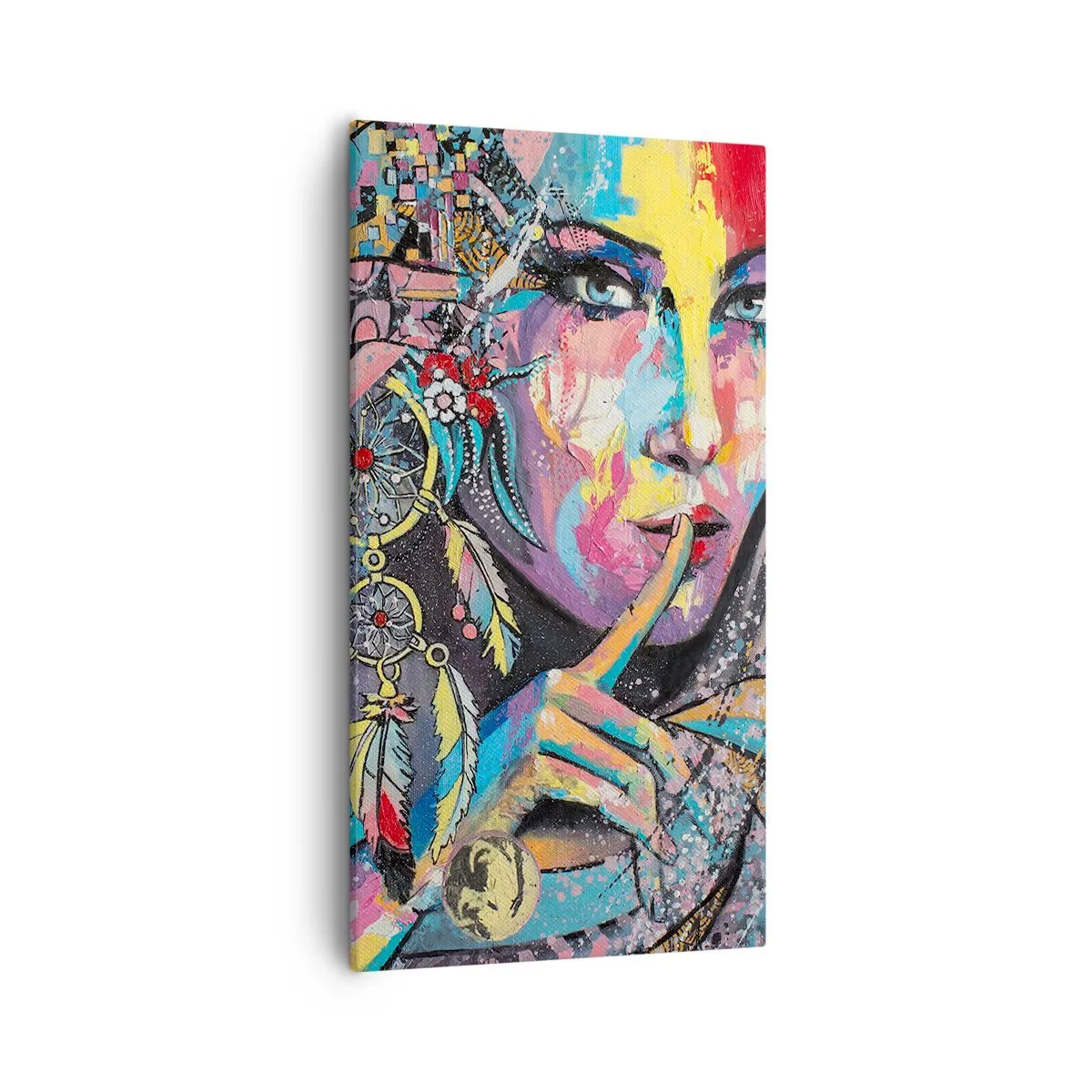 Quadro em tela - Fique em silêncio até compreender - 55x100 cm