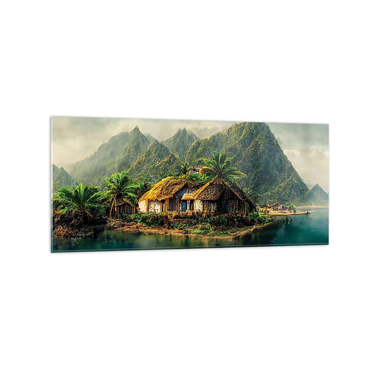 Quadro em vidro - Paraíso Tropical - 120x50 cm