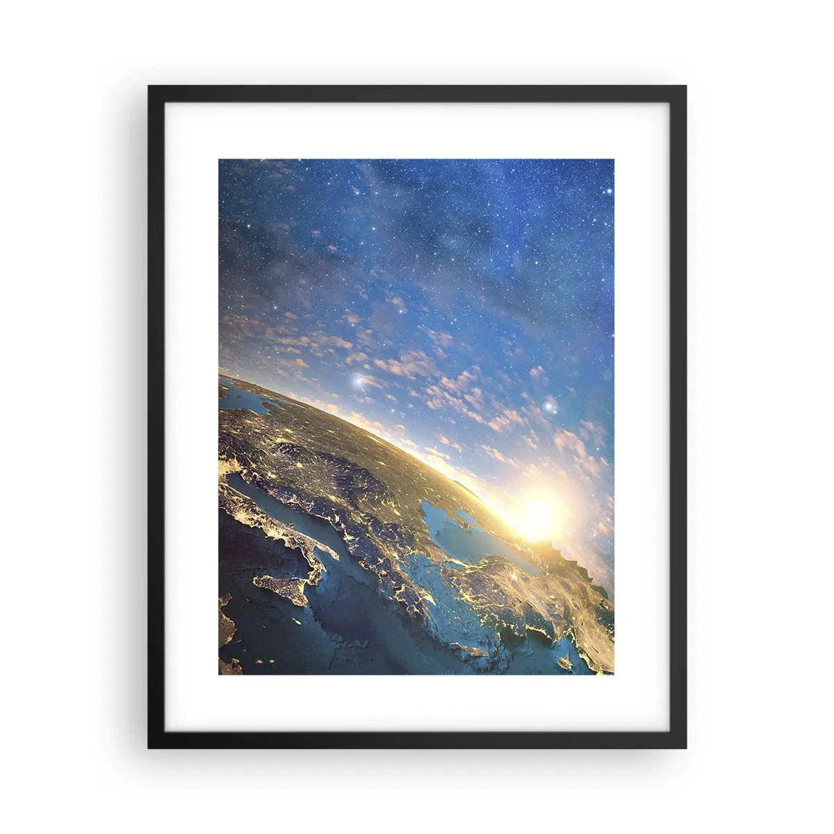 Pôster com moldura preta - Vamos olhar para nós mesmos à distância - 40x50 cm