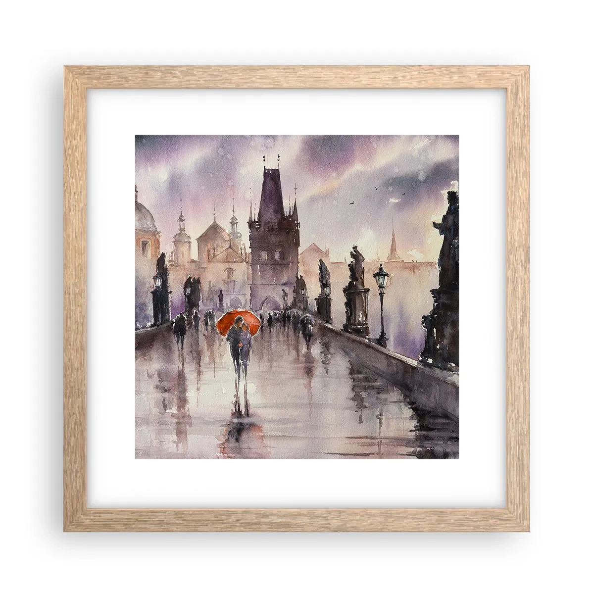 Pôster com moldura de carvalho claro - Pessoas não mudam - 30x30 cm