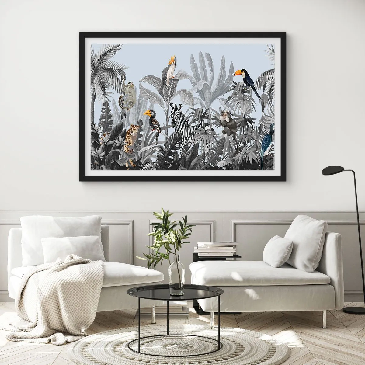 Pôster com moldura preta - Conto de fadas africano - 91x61 cm