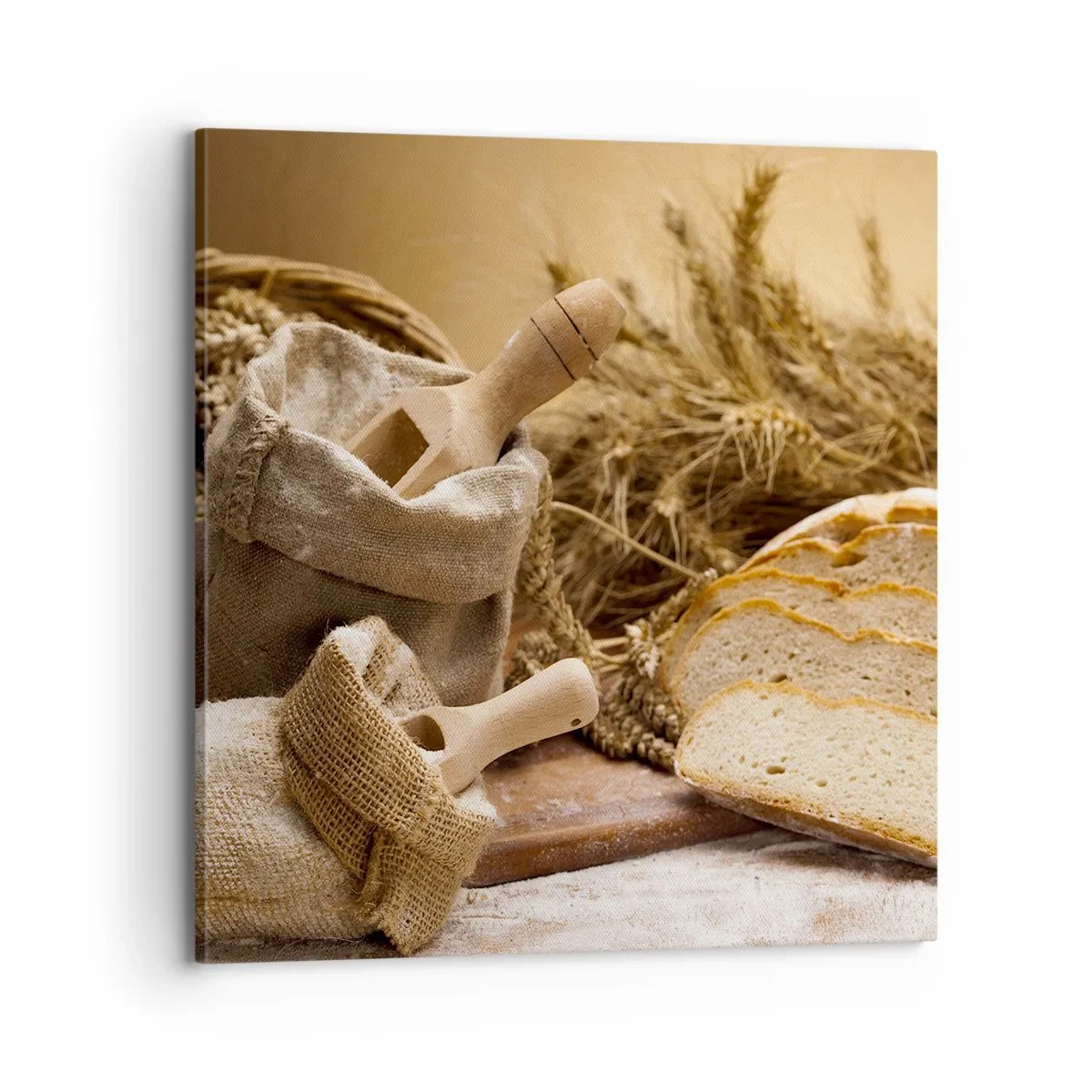 Quadro em tela - Pão de cada dia - 70x70 cm