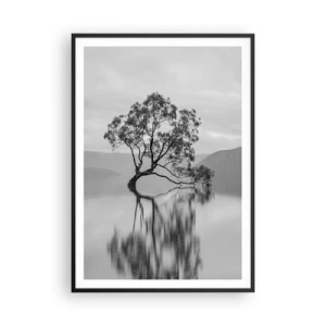 Pôster com moldura preta - Existe um país assim - 70x100 cm