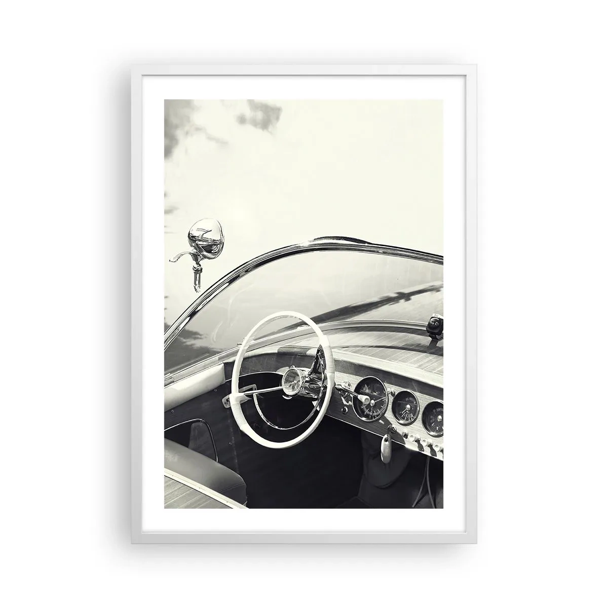 Pôster em moldura branca - Tempo para os ricos - 50x70 cm