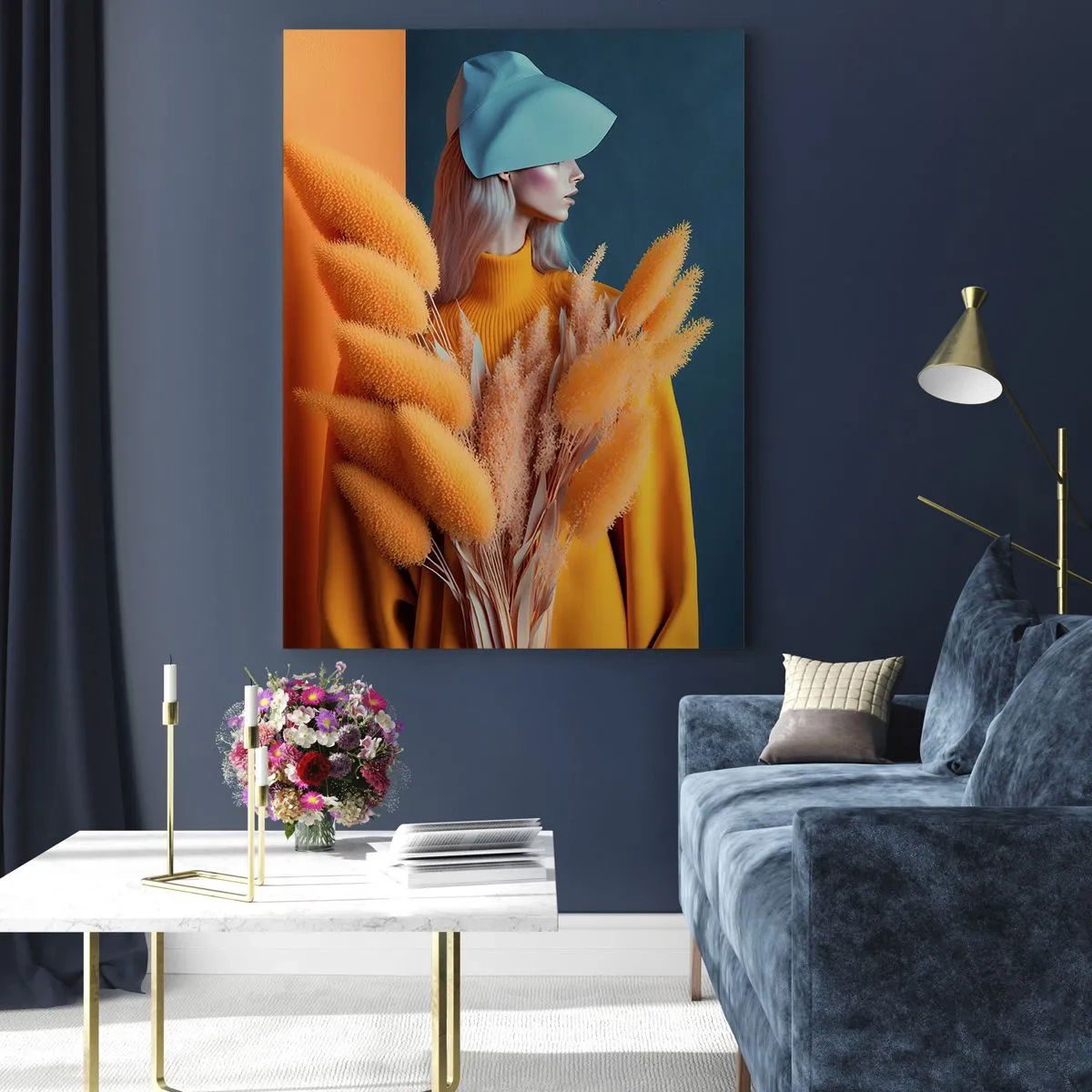 Quadro em vidro - Retrato fofo - 50x70 cm