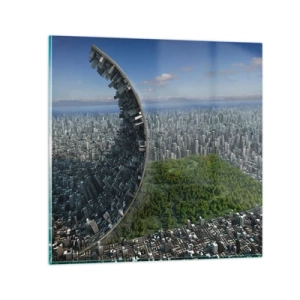 Quadro em vidro - A natureza é eterna - 50x50 cm