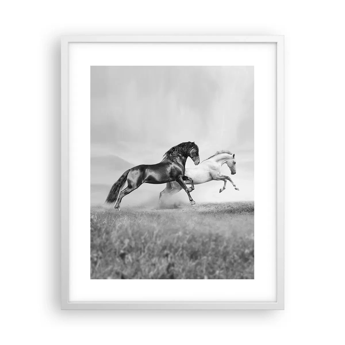 Pôster em moldura branca - Anjos e demônios - 40x50 cm