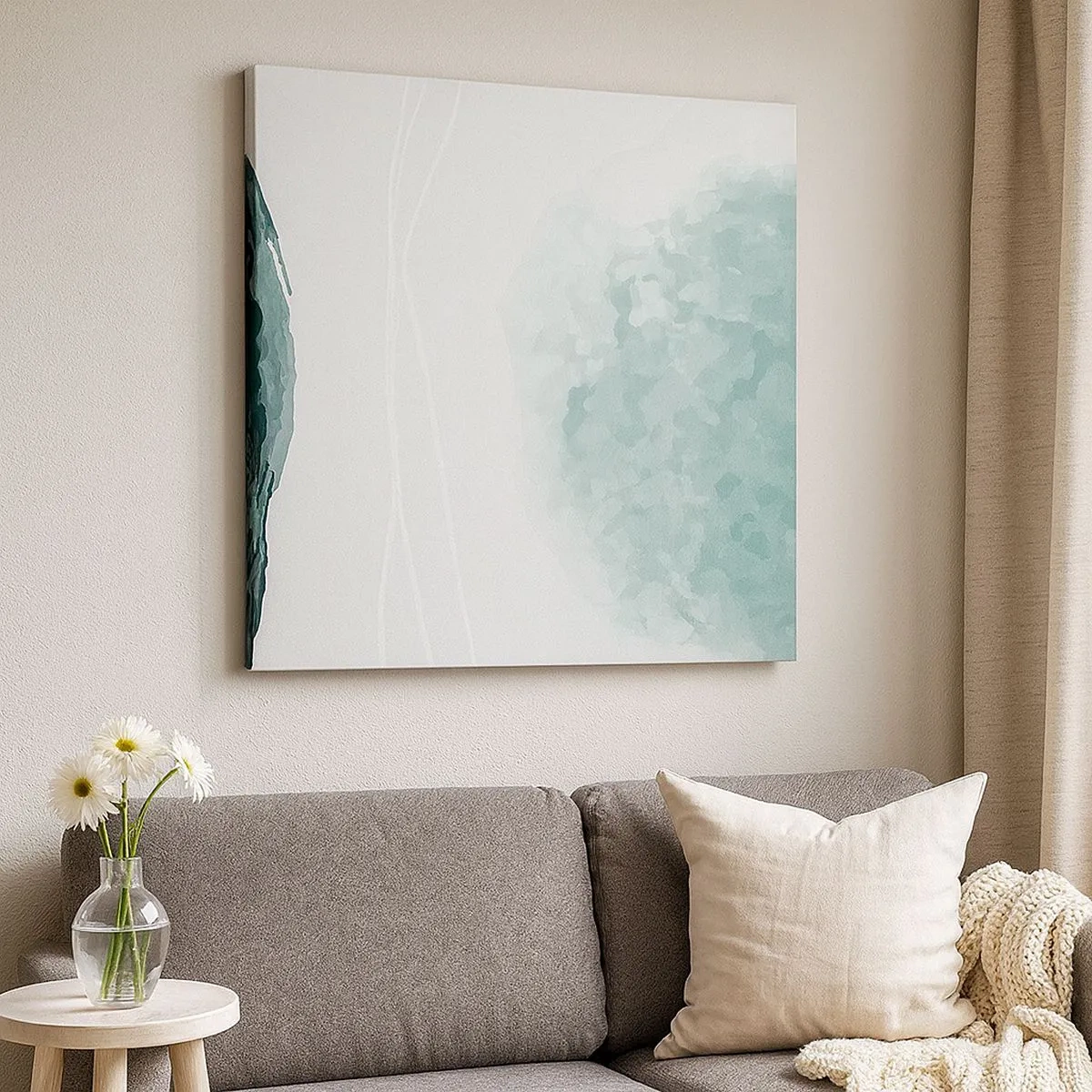 Quadro em tela - Encontro com a neblina - 30x30 cm