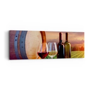 Quadro em tela - Aqui a vida tem um sabor - 90x30 cm