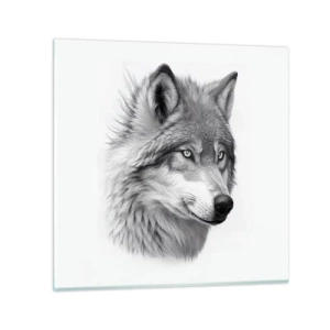 Quadro em vidro - Alfa – sem dúvida - 30x30 cm