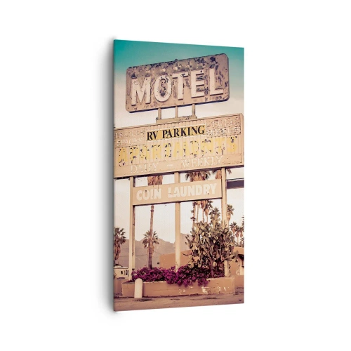 Quadro em tela - O tempo parou aqui - 65x120 cm