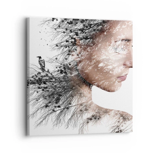 Quadro em tela - Espírito da floresta - 30x30 cm