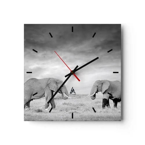 Relógio de parede - Relógio em vidro - O cinza é belo - 30x30 cm