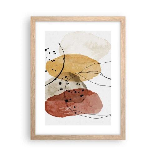 Pôster com moldura de carvalho claro - Como o ar leve e transparente - 30x40 cm