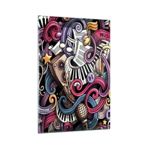 Quadro em vidro - Melodia complicada - 80x120 cm