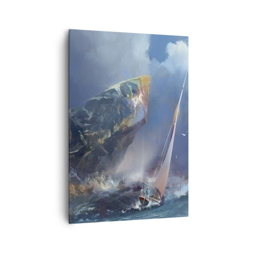 Quadro em tela - Quem tem coragem ganha - 70x100 cm