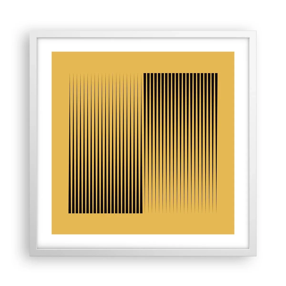 Pôster em moldura branca - Quadratura de opostos - 50x50 cm