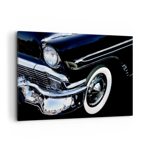 Quadro em tela - Clássicos em prata, preto e branco - 100x70 cm