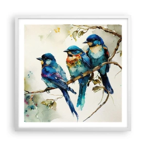 Pôster em moldura branca - Ele ficou ofendido? - 60x60 cm