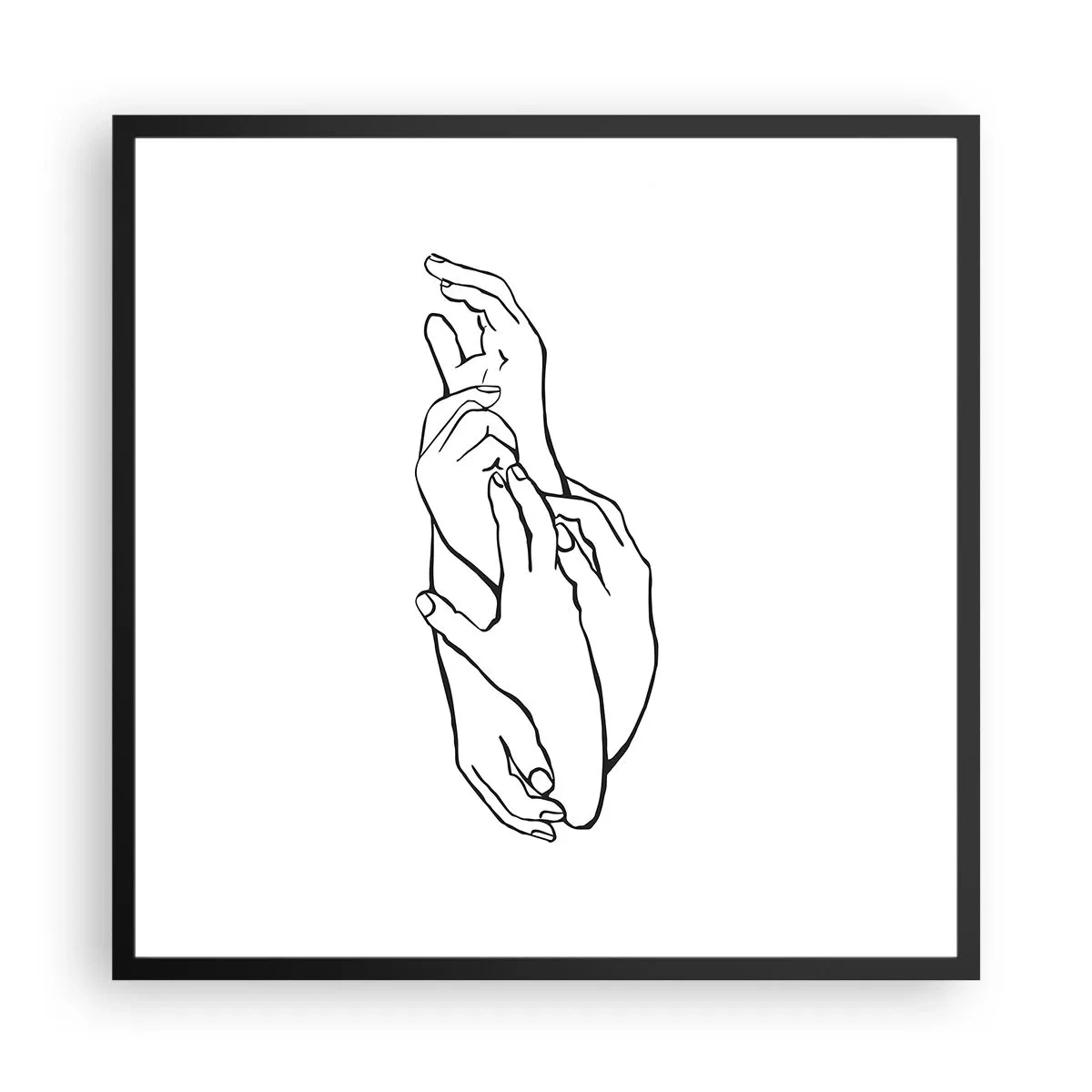 Pôster com moldura preta - Bom toque - 60x60 cm