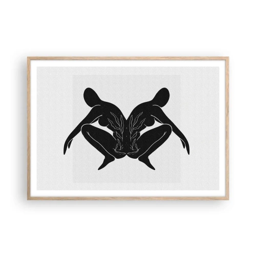 Pôster com moldura de carvalho claro - Uma alma comum - 100x70 cm