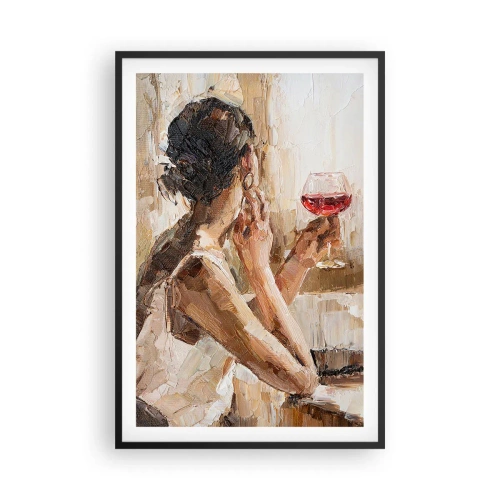 Pôster com moldura preta - O sabor de um bom momento - 61x91 cm