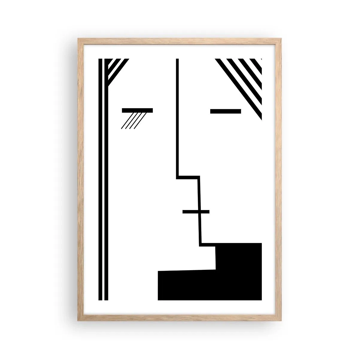 Pôster com moldura de carvalho claro - Apenas um beijo - 50x70 cm
